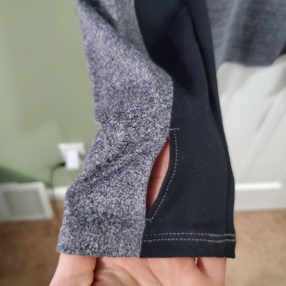 Gray and black athletic top - Picture 3 of 10